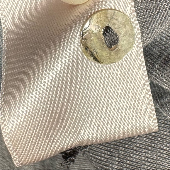 Johnny Was Flowy Gray Button Up Top- Size Large - Picture 5 of 5